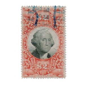 R145 $2.00 Third Issue Revenue Stamp, Pacific Mail Steamship Co, OCEAN QUEEN