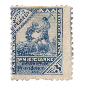 RS56d William E. Clarke Hunt's Remedy Medicine Stamp