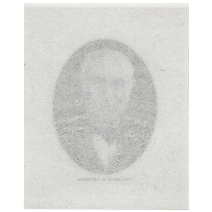 Thomas A. Edison Vignette Model and finished engraving, Sydney Smith, American Bank Note Co. 1933 - Image 2
