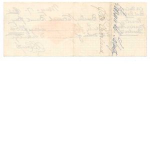 RN-X7 Revenue Imprint on "hand-written" check, 1902, Boonton, NJ CA DeCamp - Image 2