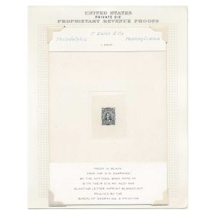 RO184P1 F. Zaiss & Co. Match Stamp, Large Die Proof, ex Joyce - Image 2