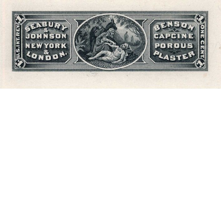 RS216P1 Seabury & Johnson Medicine Stamp, Large Die Proof, ex Joyce
