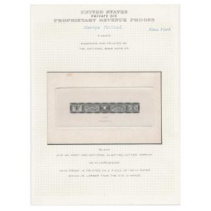 RS240P1 George Tallcot Medicine Stamp, Die Proof, ex Joyce - Image 2