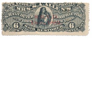 RS250d, Mrs. Allen's Hair Restorer, S.R. Van Duzer Medicine Stamp