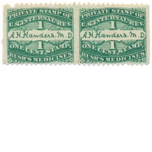 RS87a A. H. Flanders Proprietary Die Medicine, pair