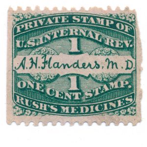 RS87c A. H. Flanders Proprietary Die Medicine Stamp