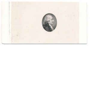 Small Alexander Hamilton Die Proof Engraving on india on card by Joseph P. Ourdan 1860s - Image 2