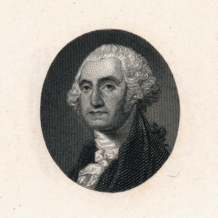 George Washington portrait large die proof, 1850s