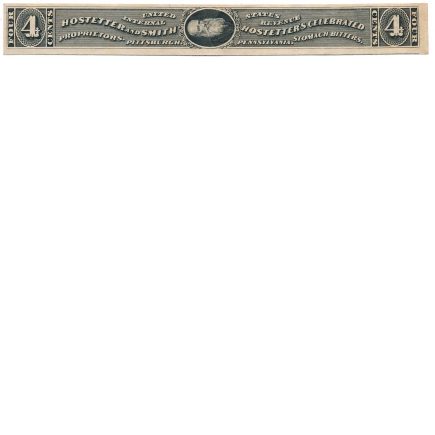 RS132d Hostetter's Celebrated Stomach Bitters Medicine Stamp