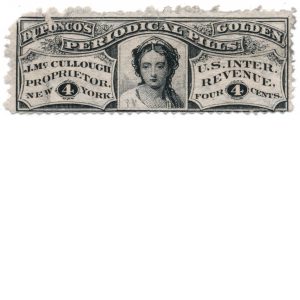 RS169d J. McCullough Duponco's Periodical Pills medicine stamp