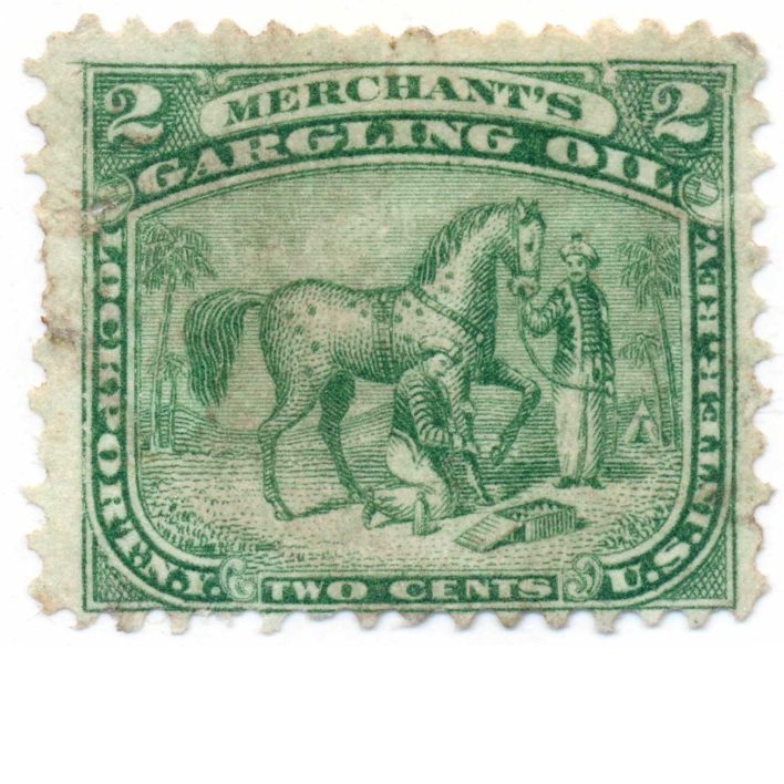 RS179a Merchant's Gargling Oil Liniment medicine stamp