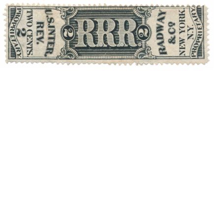RS193e Radway & Co. Medicine Stamp, Experimental Silk paper