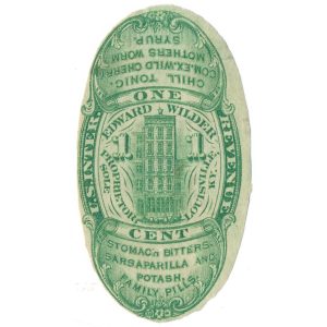 RS266a, Edward Wilder, Louisville KY Medicine Stamp