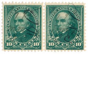 US #273 1898 Provisional IR usage PAIR, Michigan Mutual Life Insurance Co., CERTIFIED