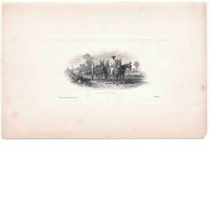 "The Mule Team", Vignette Die Proof, American Bank Note Co. 1860 - Image 2