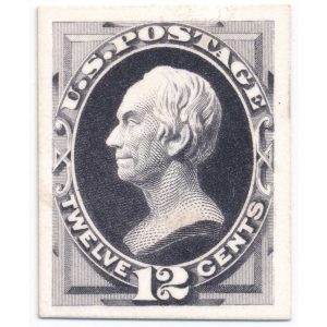 162P4 12c Henry Clay 1873 issue plate proof on card