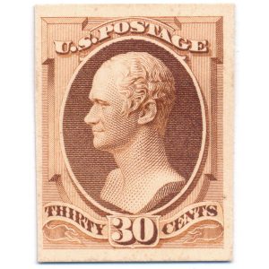 217P4 30c Alexander Hamilton 1887 issue plate proof on card