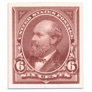 256P4 6c James Garfield 1894 issue plate proof on card
