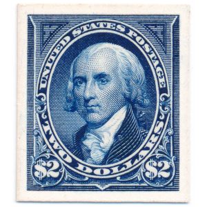 262P4 $2 James Madison 1894 issue plate proof on card