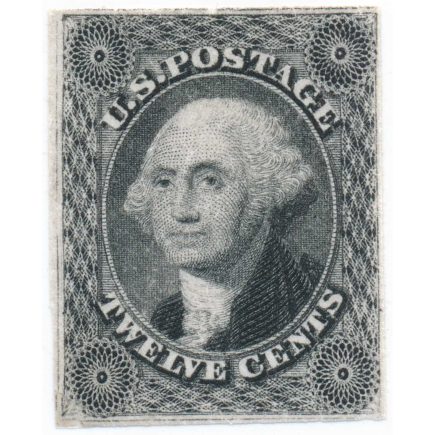 36BP3 12c Washington plate proof on india paper