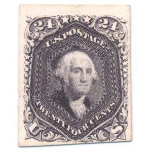 78P4 24c George Washington 1861 issue plate proof on card