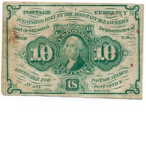 PC6, 10c Postage Currency, First Issue
