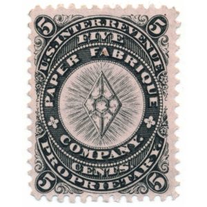 RU15c Paper Fabrique Company Playing Card Stamp VF+