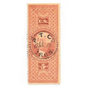 R91c First Issue Mortgage Revenue Stamp, P.T.Co. SON cancel