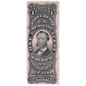 RS114c John F. Henry, Medicine Stamp