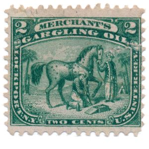 RS179c Merchant's Gargling Oil Liniment medicine stamp, pink paper