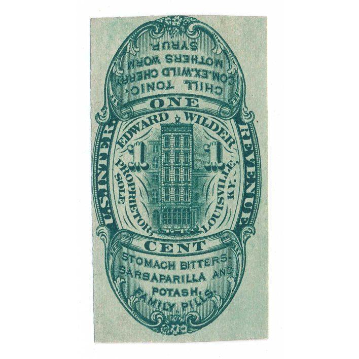 RS265d, Edward Wilder, Louisville KY Medicine Stamp