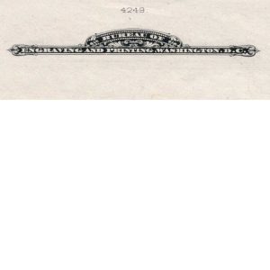 Bureau of Engraving and Printing (BEP) Imprint die proof on india paper