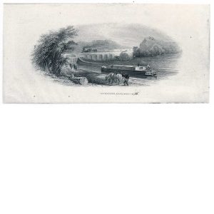Canal, Locomotive scene, Vignette Die Proof, Continental Bank Note Co. 1860s