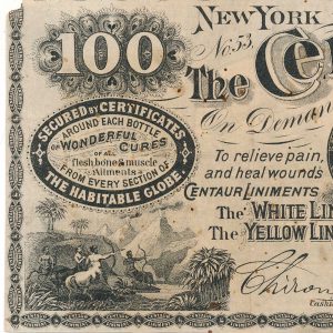 The Centaur Co. Advertising Note Scrip 1870s - Image 2