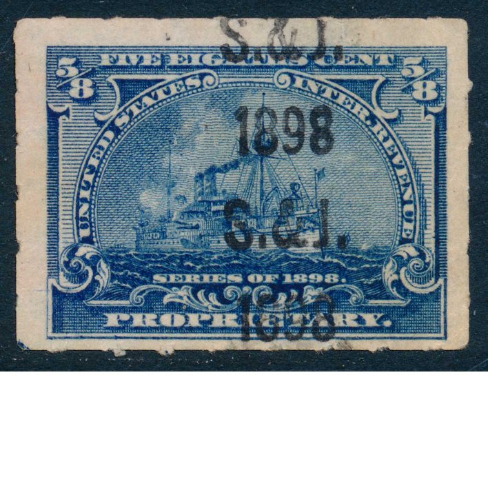 RB23 Series 1898 Proprietary stamp Seabury & Johnson cancel