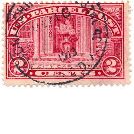 Q2, 2c Parcel Post Stamp, 1913, Shanghai Postal Agency Cancel