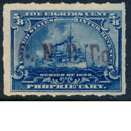 RB23 Proprietary “Battleship” Revenue Stamp, Charles N. Crittenton precancel