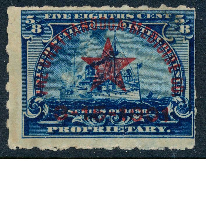 RB23 Proprietary “Battleship” Revenue Stamp, Chattanooga Medicine Co. printed precancel