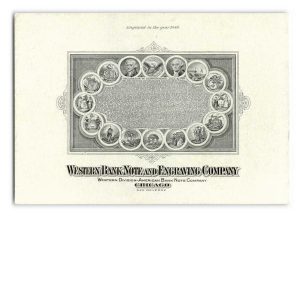Western Bank Note Co. Miniature Declaration of Independence ad card