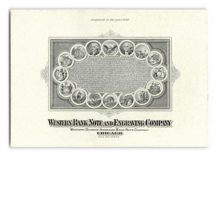 Western Bank Note Co. Miniature Declaration of Independence ad card