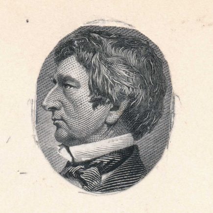 1909 Alaska-Yukon, Model Essay 370-E2 VAR, William Seward portrait cut to shape mounted on card