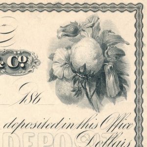 Banking House of W.S. Cothran, Son & Co., Rome, GA 1860s, Certificate of Deposit Specimen - Image 3