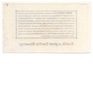 RS227TC1 E.L. Soule & Co. Medicine Revenue Stamp Essay proof, DIRECTIONS, ex-Joyce - Image 2