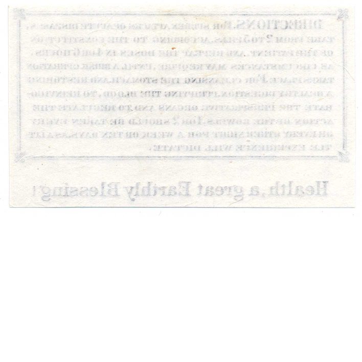 RS227TC3 E.L. Soule & Co. Medicine Revenue Stamp Essay proof, DIRECTIONS, Joyce - Image 2