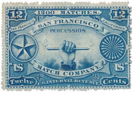 RO165b The San Francisco Percussion Match Co. Revenue Stamp