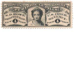 RS134a S. D. Howe, Duponco's Periodical Pills Medicine Revenue Stamp