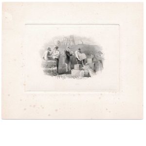 Unloading, Vignette Die Proof, Frederick Girsch 1860s ABNCo - Image 2
