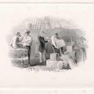 Unloading, Vignette Die Proof, Frederick Girsch 1860s ABNCo