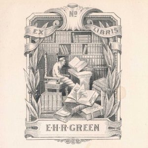 Intaglio Large Die Proof & Bookplate, Col. E.H.R. Green, 1904 - Image 2