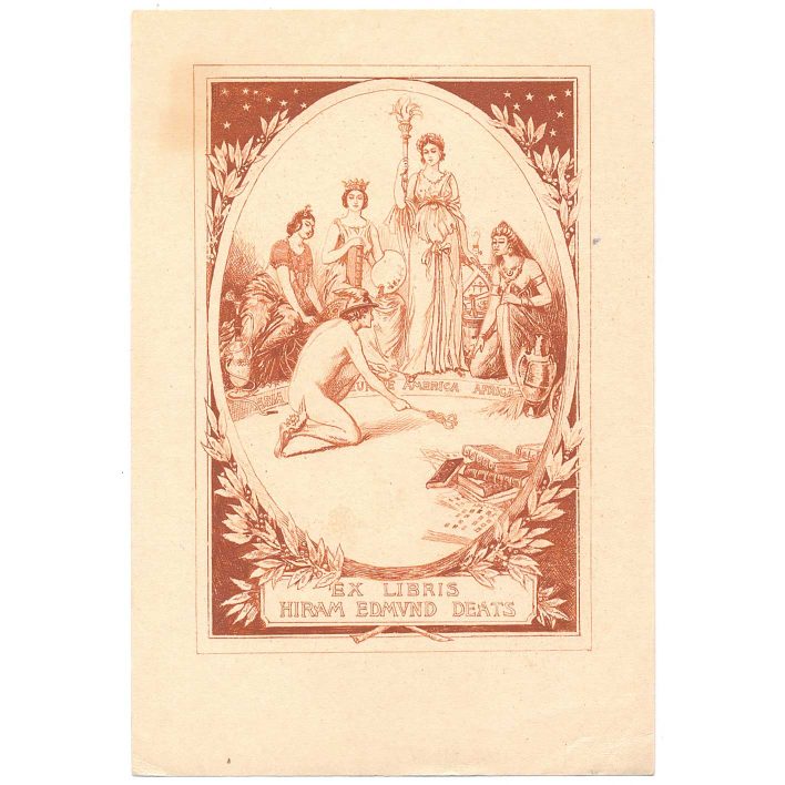 Bookplate, Hiram Edmund Deats, 1898